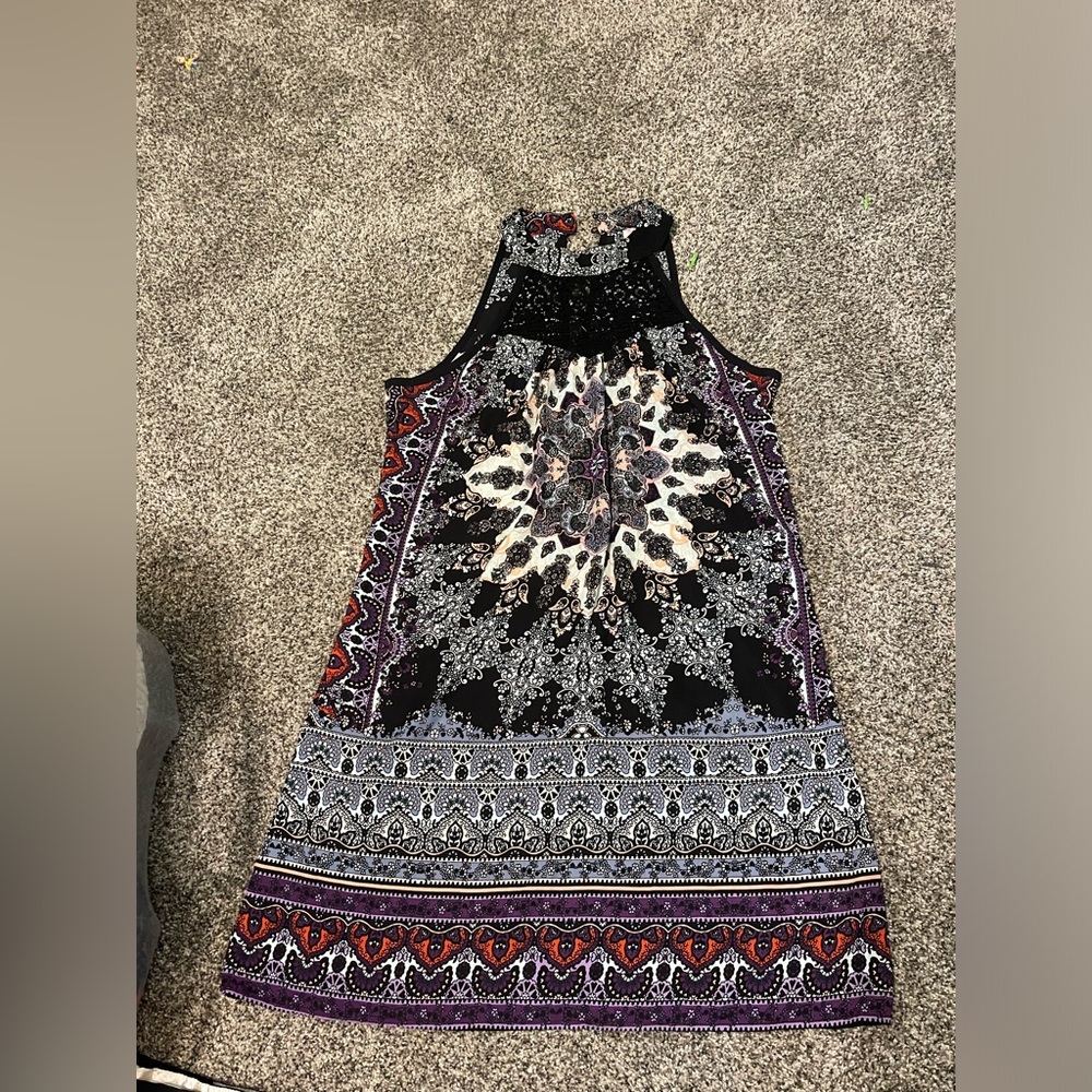 Bohemian Sleeveless Dress with Mandala Print
